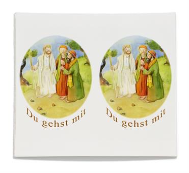 Wachsplatte bedruckt mit 2 gleichen Motiven 