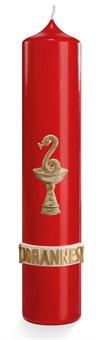 Apostelkerzen 250/50 mm 250/50 mm | rot | Weiß/Gold