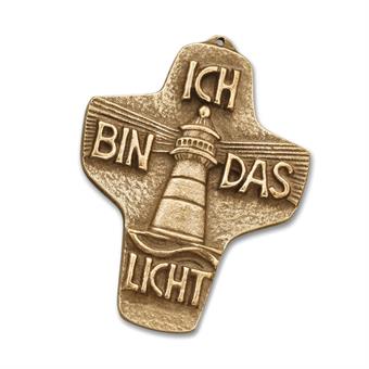 Bronzekreuz "Ich bin das Licht" 