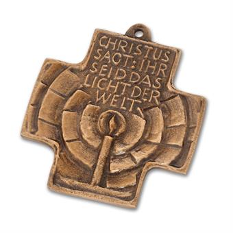 Bronzekreuz  "Licht der Welt" 