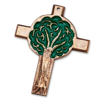 bronze cross "Lebensbaum" 