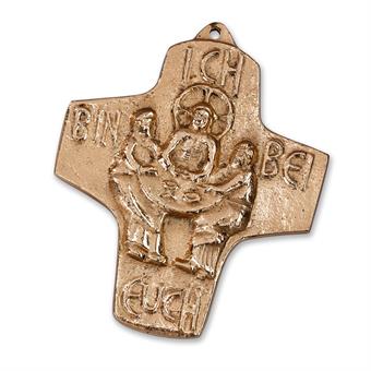 Bronzekreuz "Ich bin bei euch" 