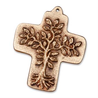 bronze cross "Lebensbaum" 