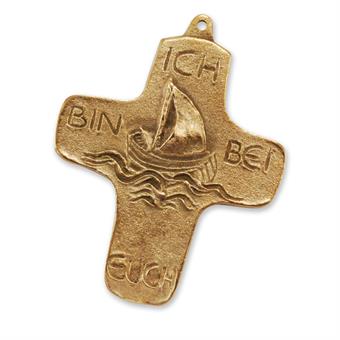 Bronzekreuz "Schiff/Ich bin bei euch" 