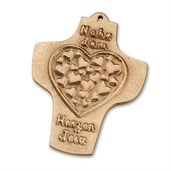 bronze cross "Near the heart Christ" 