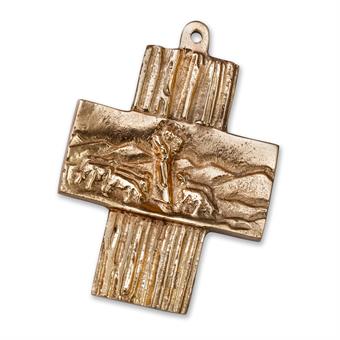 bronze cross  "Guter Hirte" 