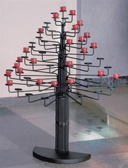 Tree-shaped votive stand, 50 votive candles 