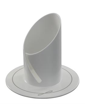 Tubular candleabra, white 