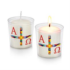 Lichtbecher mit farbigem Motiv 