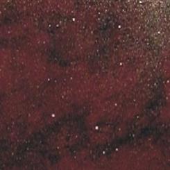 Verzierwachsplatte, rot-schwarz mit Goldpunkten 