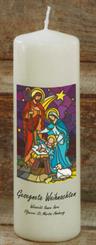 Weihnachtskerze "Gesegnete Weihnachten" Individualisierbar 